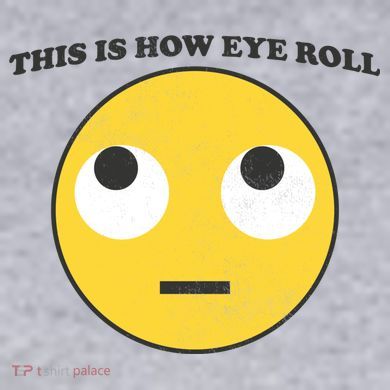 That's How I Roll Eyes Emoji Face Women's Racerback Cropped Tank