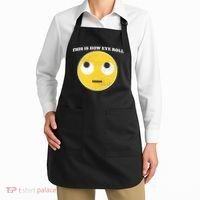 That's How I Roll Eyes Emoji Face Apron thumb 2