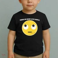 That's How I Roll Eyes Emoji Face Toddler T-Shirt thumb 2