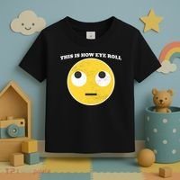 That's How I Roll Eyes Emoji Face Toddler T-Shirt thumb 3
