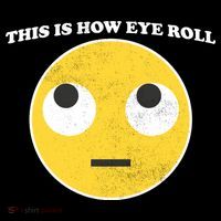 That's How I Roll Eyes Emoji Face Kids Long Sleeve Shirt thumb 2