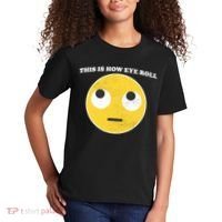 That's How I Roll Eyes Emoji Face Kids T-Shirt thumb 2