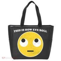 That's How I Roll Eyes Emoji Face Tote Bag thumb 0