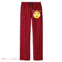 That's How I Roll Eyes Emoji Face Men's Flannel Plaid Pajama Pants thumb 0