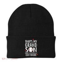 That's My Grandson Out There Beanie thumb 0