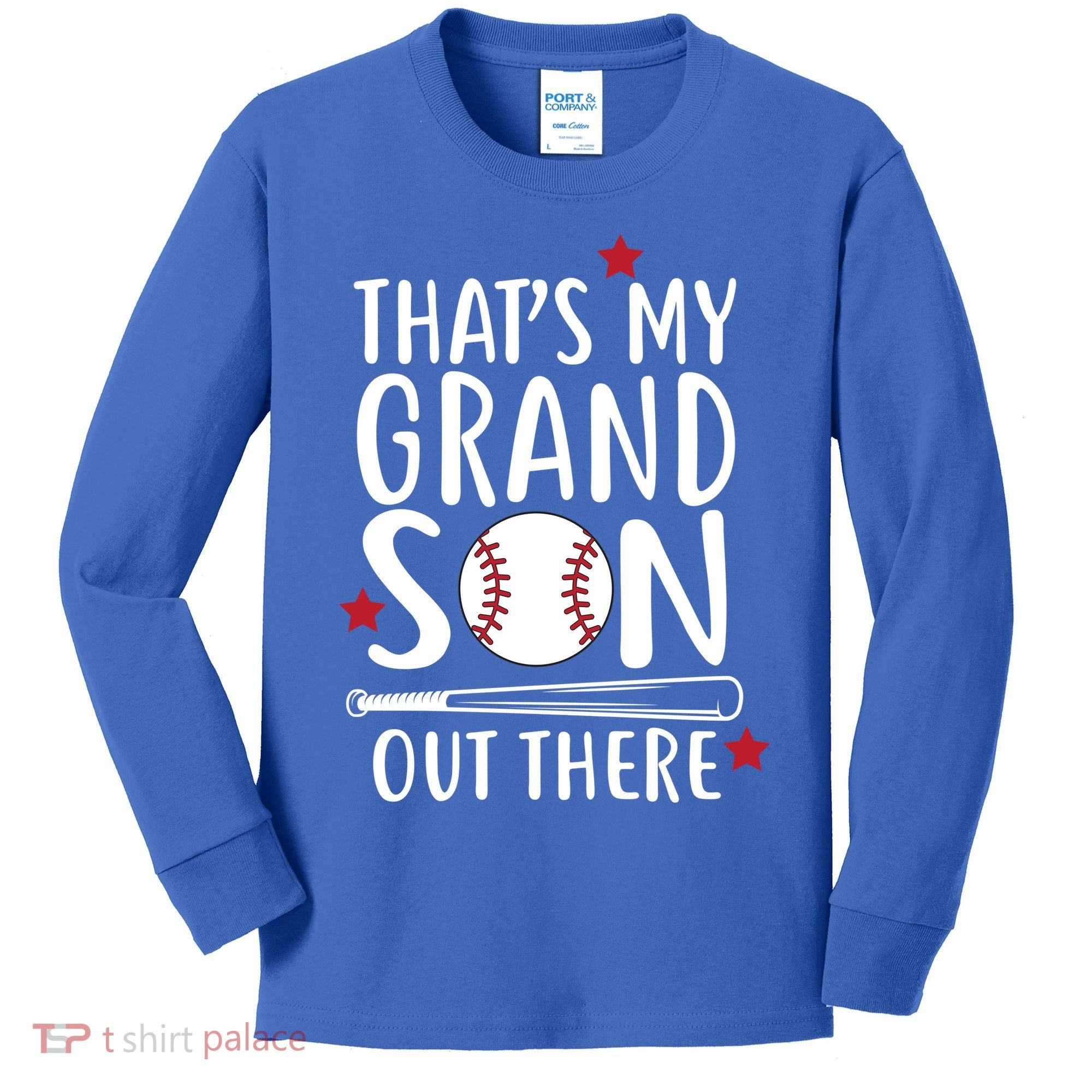 That's My Grandson Out There Kids Long Sleeve Shirt