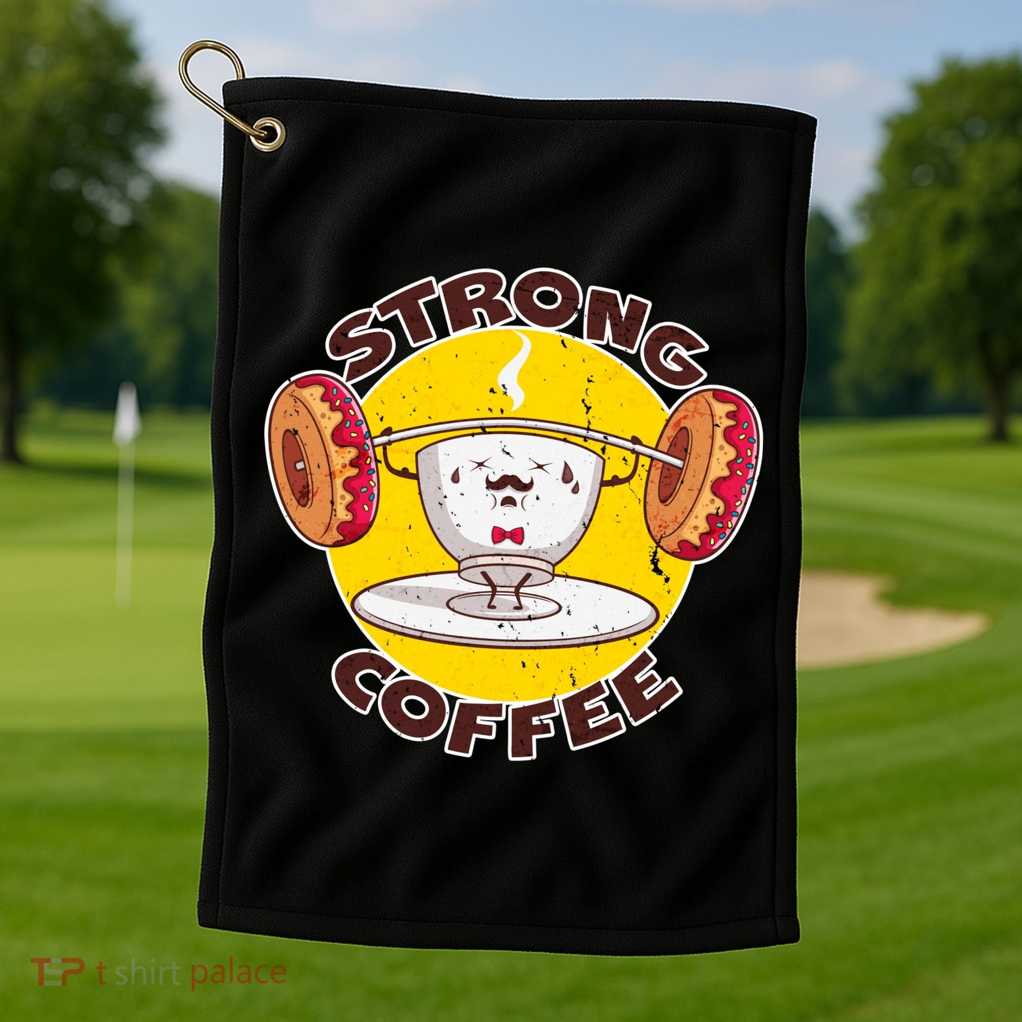 That's Some Strong Coffee Donuts Golf Towel