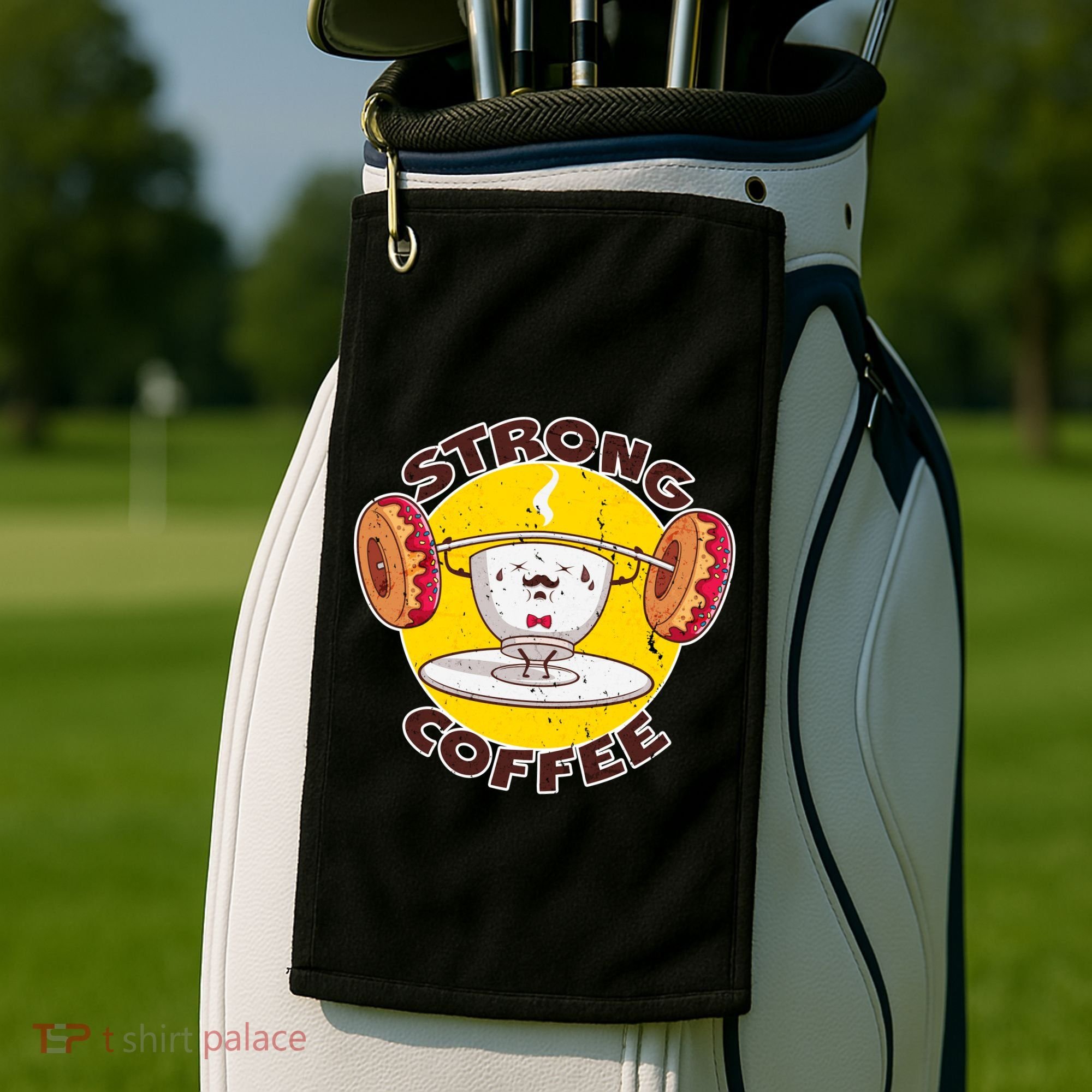That's Some Strong Coffee Donuts Golf Towel