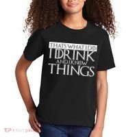 That's What I Do I Drink And I Know Things Kids T-Shirt thumb 2