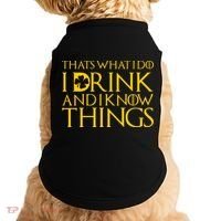 Thats What I Do I Drink and I Know Things St Patricks Day Clover Doggie Tank thumb 0