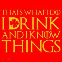 Thats What I Do I Drink and I Know Things St Patricks Day Clover Santa Hat thumb 1