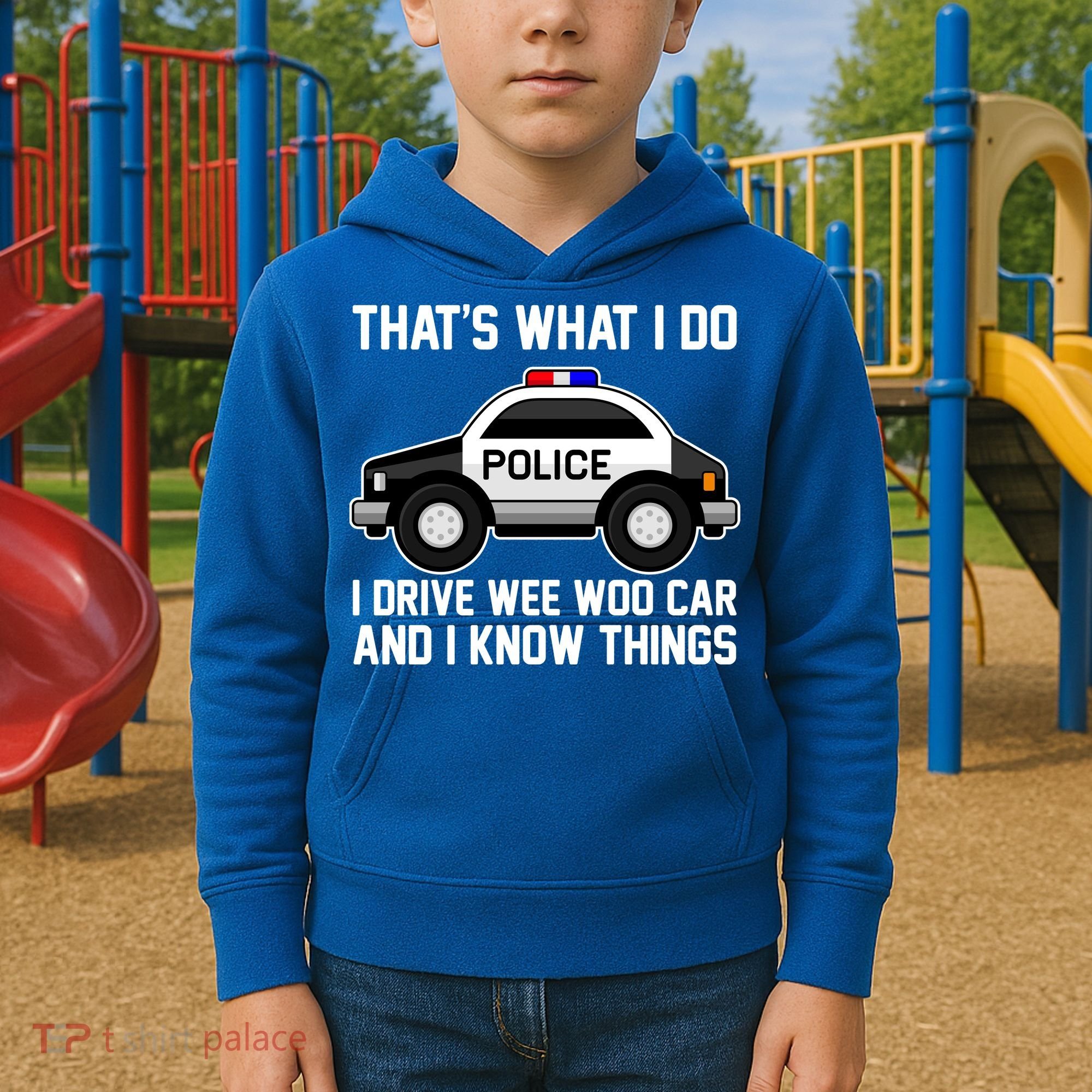 That's What I Do I Drive Wee Woo Car and I Know Things Kids Hoodie