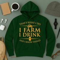 That's What I Do I Farm I Drink And I Know Things Hoodie thumb 3