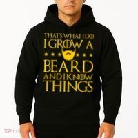 Thats What I Do I Grow A Beard and I Know Things Hoodie thumb 2