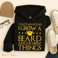 Thats What I Do I Grow A Beard and I Know Things Hoodie thumb 4