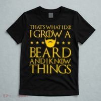 Thats What I Do I Grow A Beard and I Know Things T-Shirt thumb 5