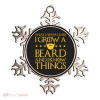 Thats What I Do I Grow A Beard and I Know Things Ornament thumb 0