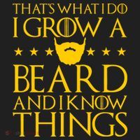 Thats What I Do I Grow A Beard and I Know Things Golf Towel thumb 3