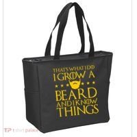 Thats What I Do I Grow A Beard and I Know Things Tote Bag thumb 2