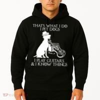 That's What I Do I Pet Dogs I Play Guitars And I Know Things Hoodie thumb 2