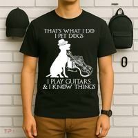 That's What I Do I Pet Dogs I Play Guitars And I Know Things T-Shirt thumb 6