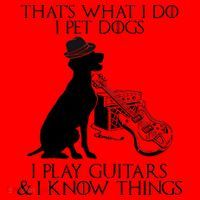 That's What I Do I Pet Dogs I Play Guitars And I Know Things Santa Hat thumb 1
