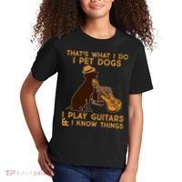 That's What I Do I Pet Dogs I Play Guitars and I Know Things Music  Kids T-Shirt thumb 2