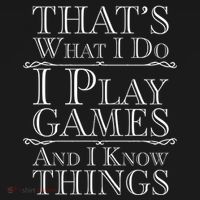 That's What I Do I Play Games And I Know Things Ornament thumb 1