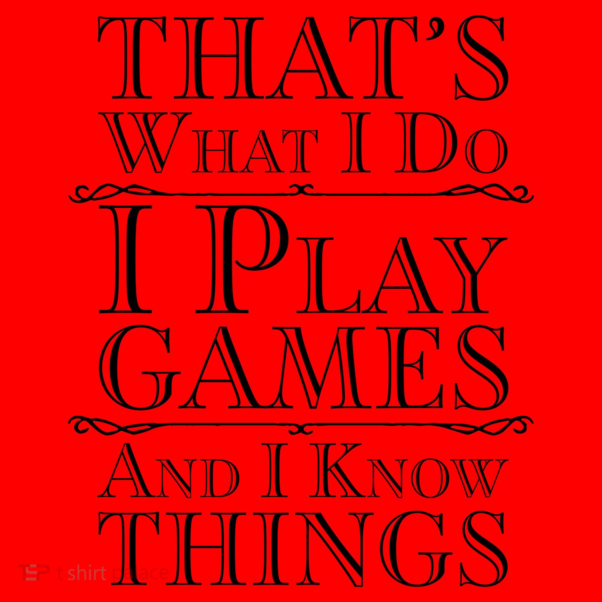 That's What I Do I Play Games And I Know Things Santa Hat