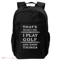 That's What I Do I Play Gold And I Know Things Backpack thumb 0