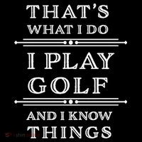That's What I Do I Play Gold And I Know Things Women's Hoodie thumb 2