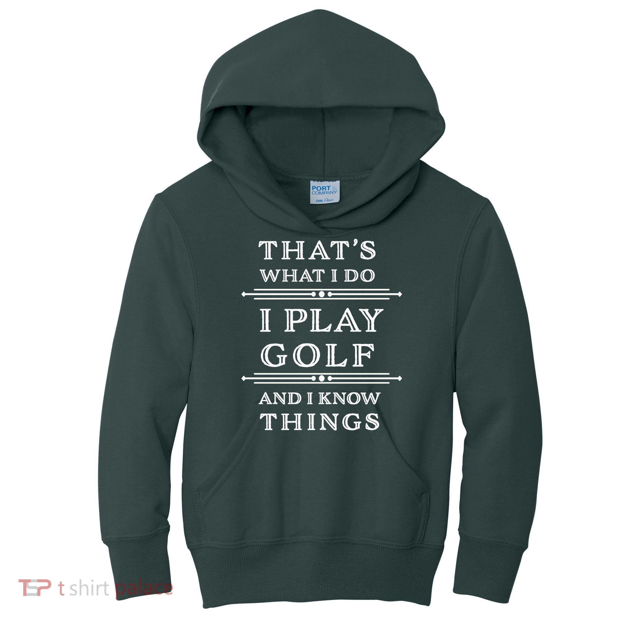 That's What I Do I Play Gold And I Know Things Kids Hoodie