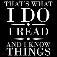 That's What I Do I Read And I Know Things USA-Made Doggie Bandana thumb 2