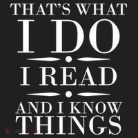 That's What I Do I Read And I Know Things Comfort Colors Heavyweight Long Sleeve T-Shirt thumb 2