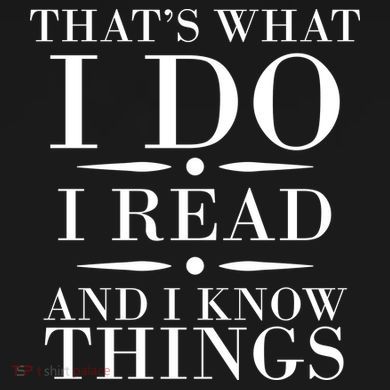 That's What I Do I Read And I Know Things Drawstring Bag