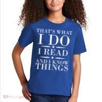 That's What I Do I Read And I Know Things Kids T-Shirt thumb 2