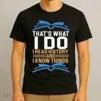 That's What I Do I Read History And I Know Things T-Shirt thumb 3