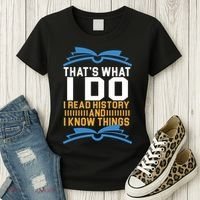 That's What I Do I Read History And I Know Things Women's T-Shirt thumb 3