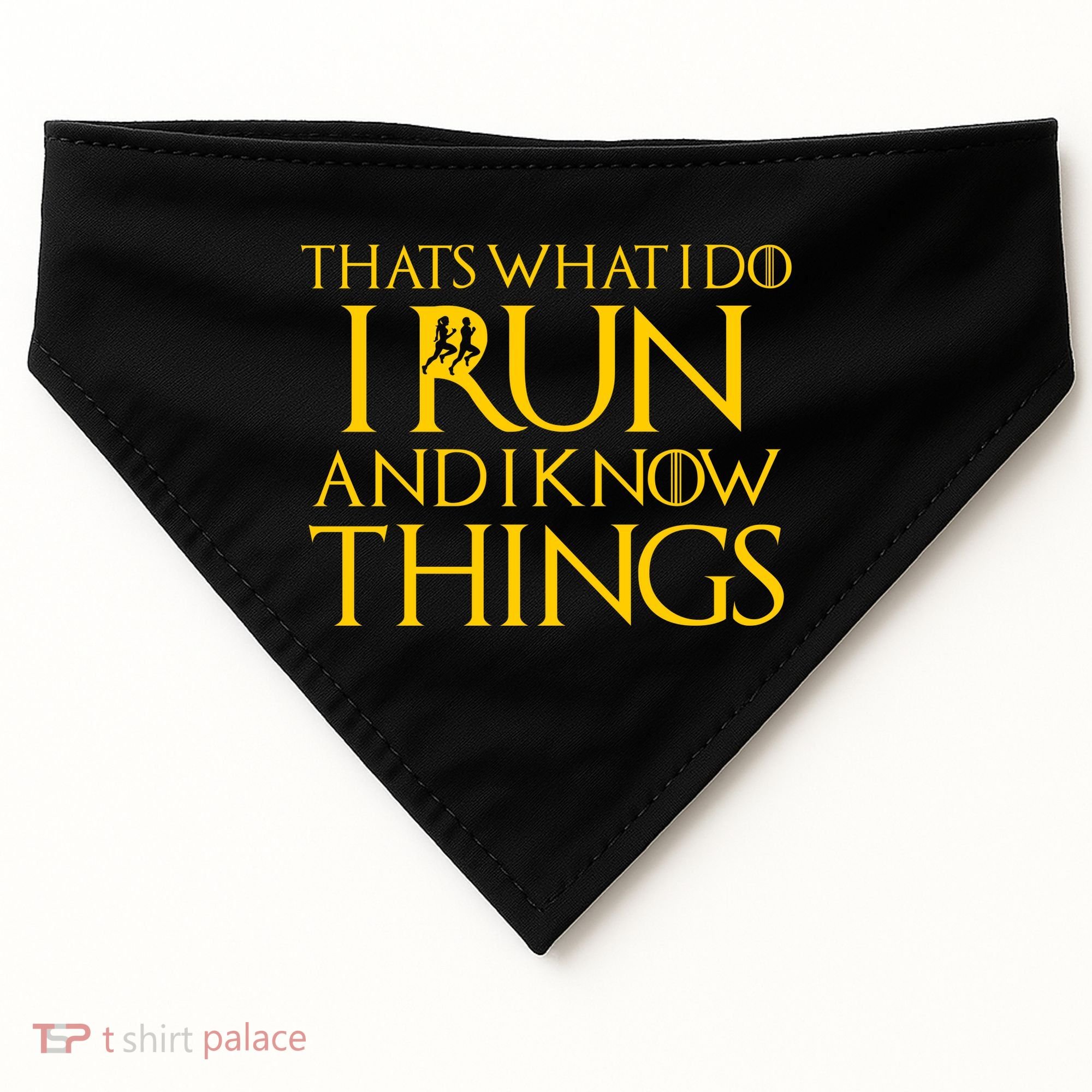 That's What I Do I Run and I Know Things Funny Running USA-Made Doggie Bandana
