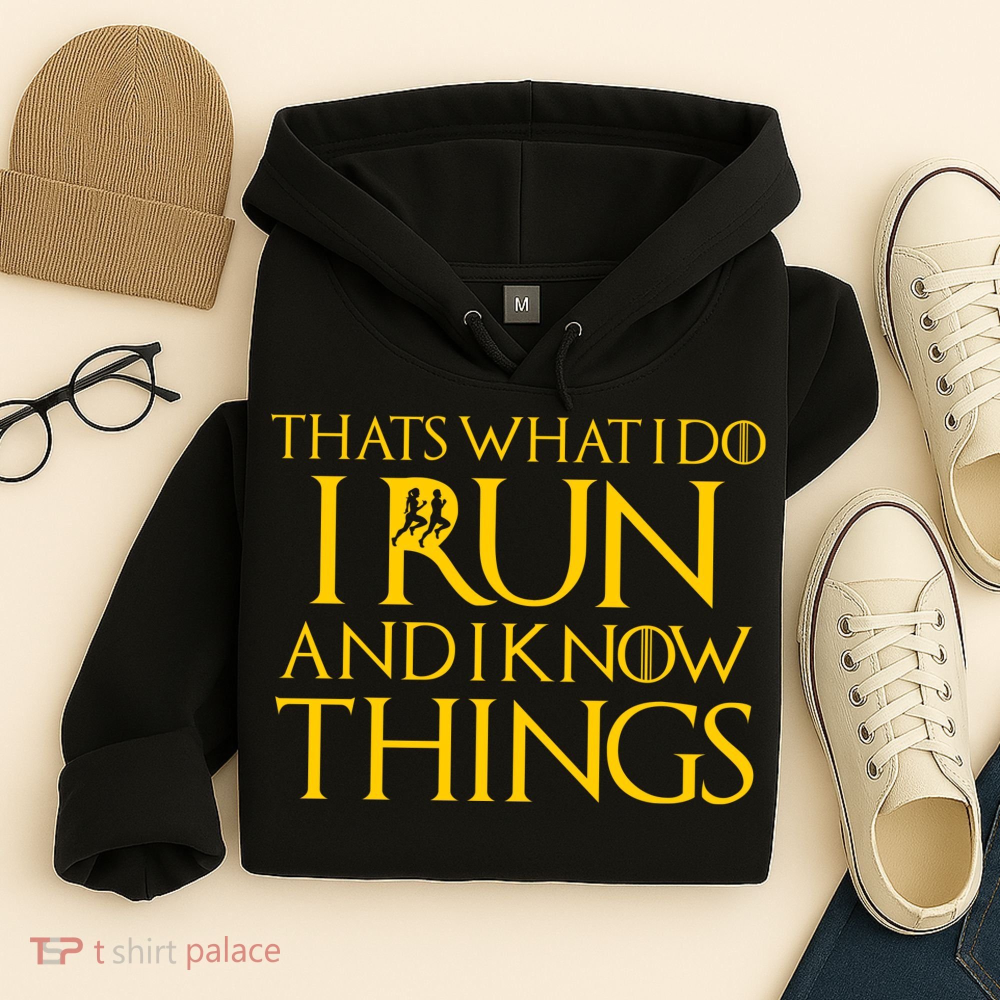 That's What I Do I Run and I Know Things Funny Running Hoodie