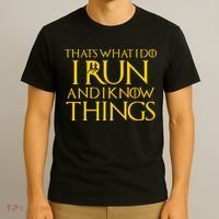 That's What I Do I Run and I Know Things Funny Running T-Shirt thumb 3