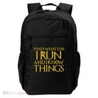That's What I Do I Run and I Know Things Funny Running Backpack thumb 0