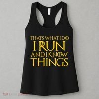 That's What I Do I Run and I Know Things Funny Running Women's Tank Top thumb 3