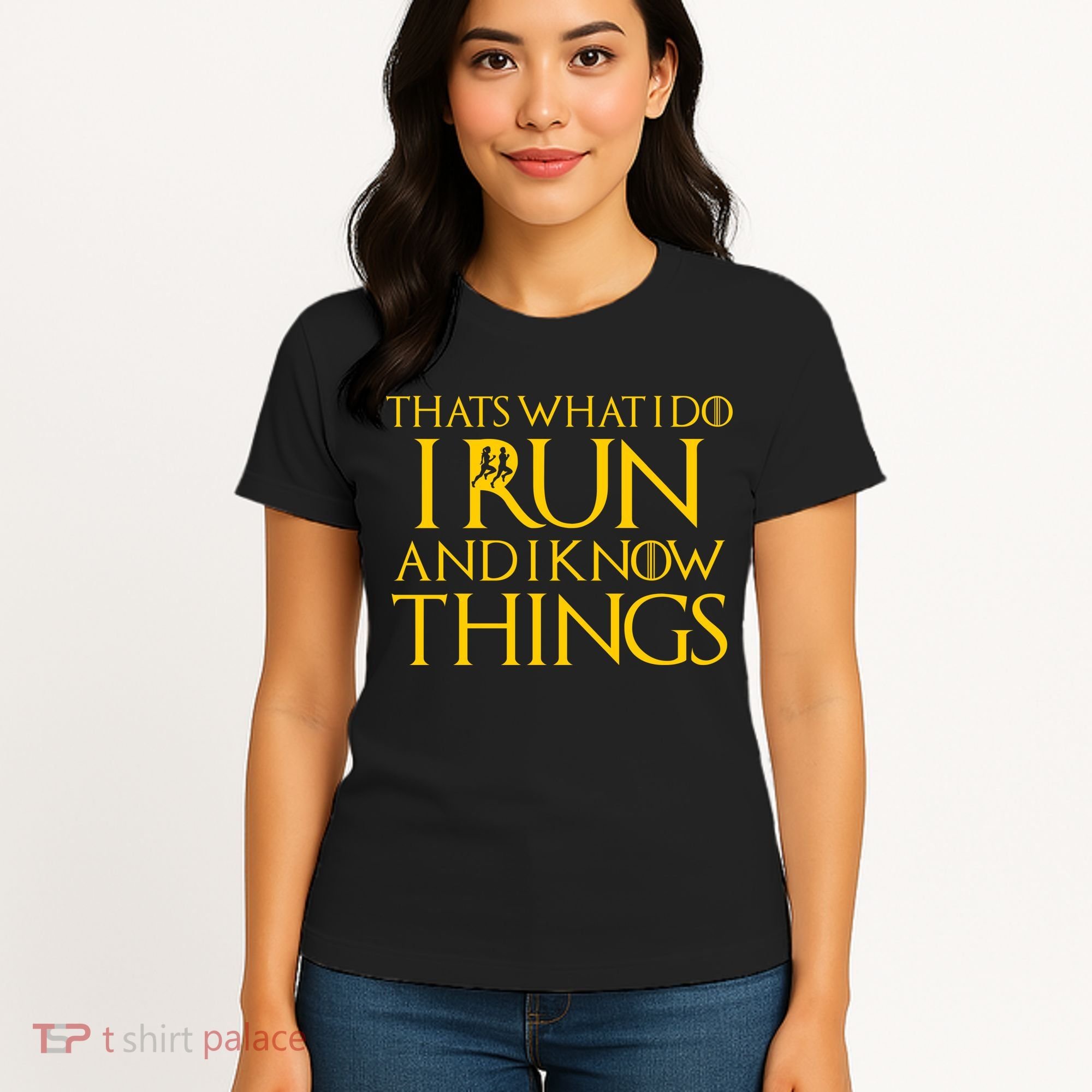 That's What I Do I Run and I Know Things Funny Running Women's T-Shirt
