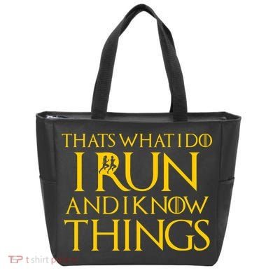 That's What I Do I Run and I Know Things Funny Running Tote Bag
