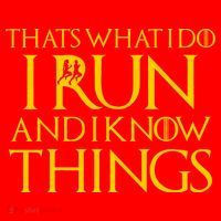 That's What I Do I Run and I Know Things Funny Running Santa Hat thumb 1