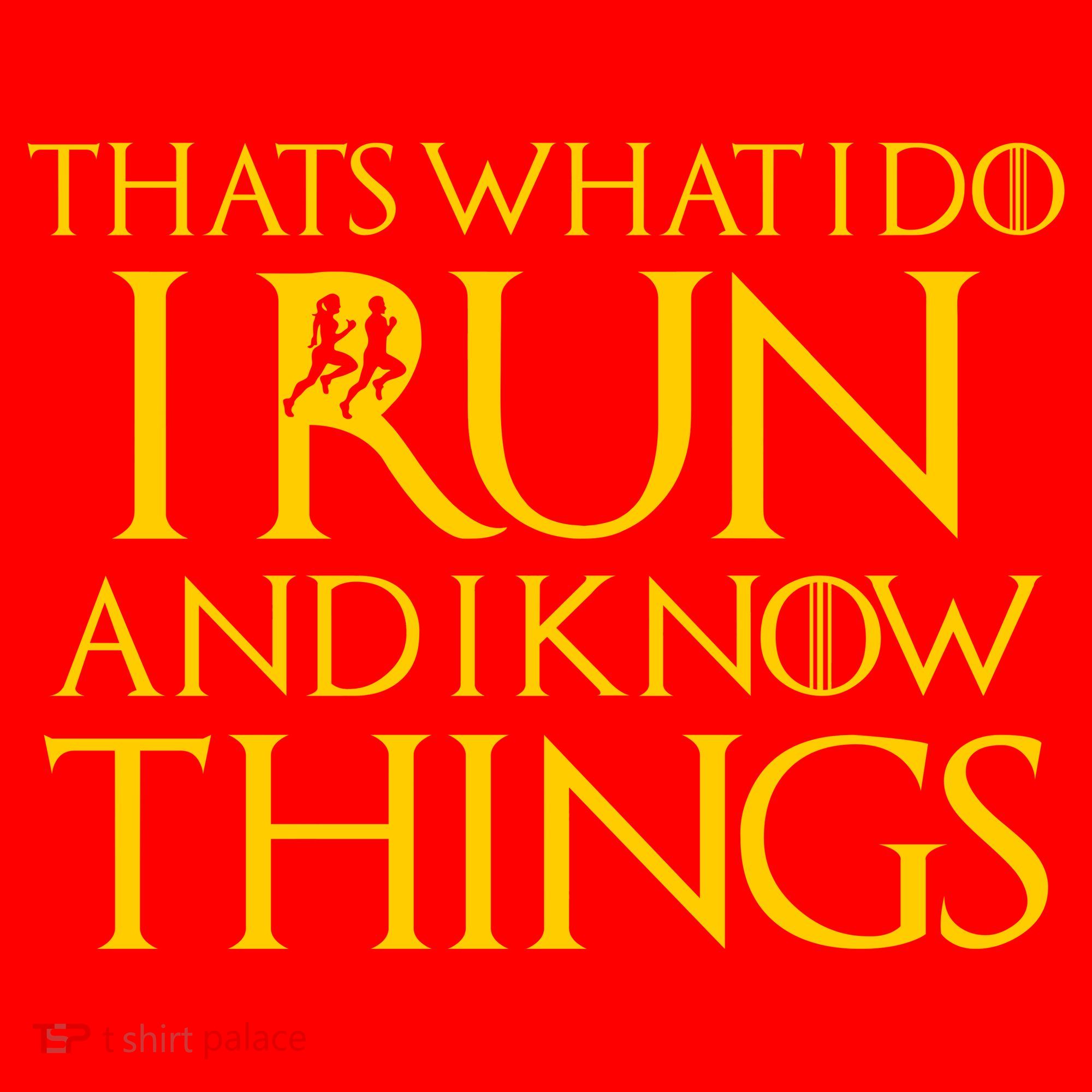 That's What I Do I Run and I Know Things Funny Running Santa Hat