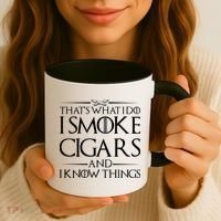 That's What I Do I Smoke Cigars And Know Things Coffee Mug thumb 3