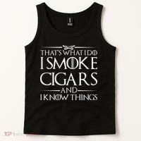 That's What I Do I Smoke Cigars And Know Things Tank Top thumb 2