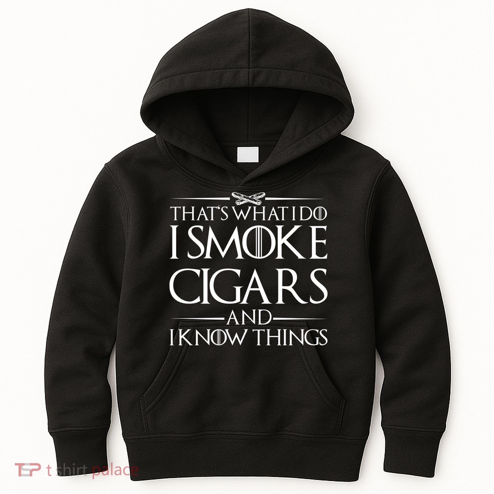 That's What I Do I Smoke Cigars And Know Things Kids Hoodie